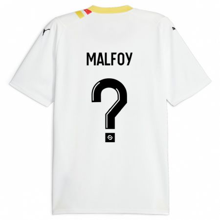 Kandiny Homme Maillot Lucas Malfoy #0 Noir Tenues Extérieur 2023/24 T-Shirt