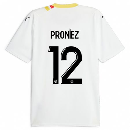 Kandiny Homme Maillot Fany Proniez #12 Noir Tenues Extérieur 2023/24 T-Shirt