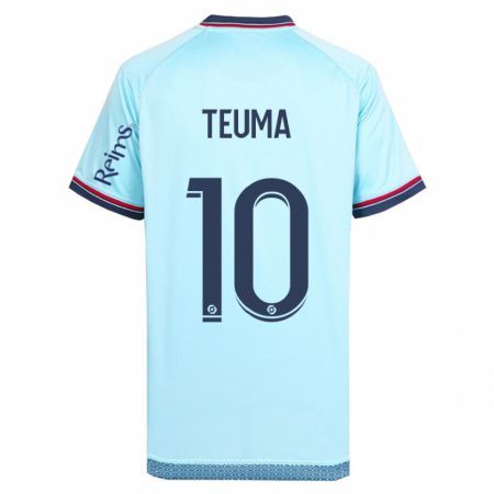 Kandiny Homme Maillot Teddy Teuma #10 Bleu Ciel Tenues Extérieur 2023/24 T-Shirt