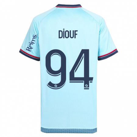 Kandiny Homme Maillot Yehvann Diouf #94 Bleu Ciel Tenues Extérieur 2023/24 T-Shirt