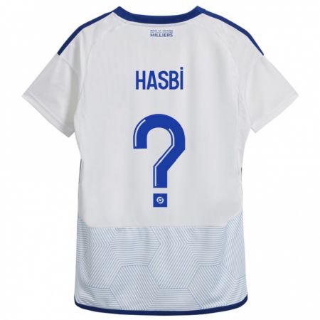 Kandiny Homme Maillot Walid Hasbi #0 Blanc Tenues Extérieur 2023/24 T-Shirt