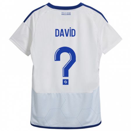 Kandiny Homme Maillot David #0 Blanc Tenues Extérieur 2023/24 T-Shirt