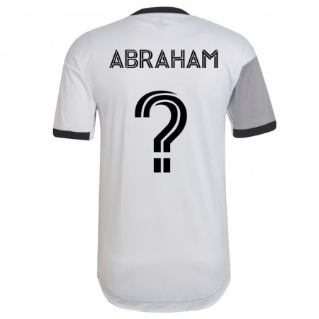 Kandiny Homme Maillot Nathaniel Abraham #0 Blanc Tenues Extérieur 2023/24 T-Shirt