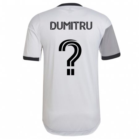 Kandiny Homme Maillot Andrei Dumitru #0 Blanc Tenues Extérieur 2023/24 T-Shirt
