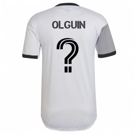 Kandiny Homme Maillot Lucas Olguin #0 Blanc Tenues Extérieur 2023/24 T-Shirt