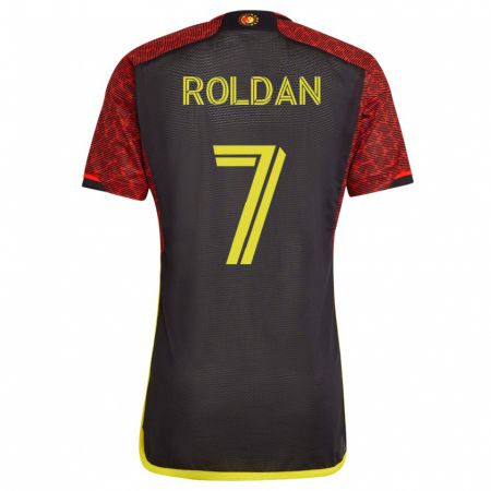 Kandiny Homme Maillot Cristian Roldán #7 Orange Tenues Extérieur 2023/24 T-Shirt