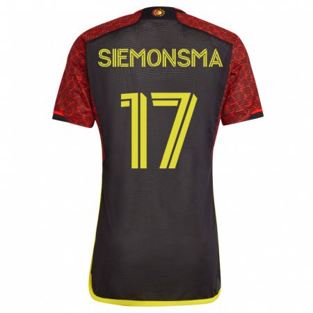 Kandiny Homme Maillot Sianna Siemonsma #17 Orange Tenues Extérieur 2023/24 T-Shirt