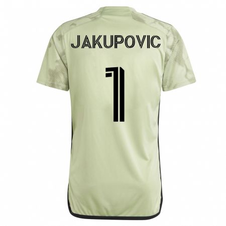 Kandiny Homme Maillot Eldin Jakupović #1 Vert Tenues Extérieur 2023/24 T-Shirt