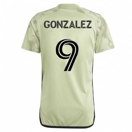 Kandiny Homme Maillot Mario González #9 Vert Tenues Extérieur 2023/24 T-Shirt