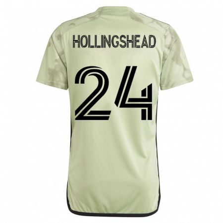 Kandiny Homme Maillot Ryan Hollingshead #24 Vert Tenues Extérieur 2023/24 T-Shirt