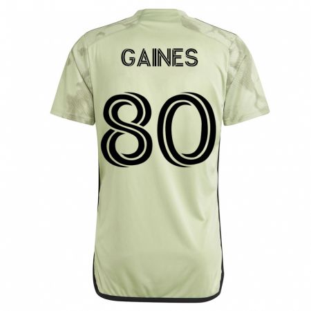 Kandiny Homme Maillot Julian Gaines #80 Vert Tenues Extérieur 2023/24 T-Shirt
