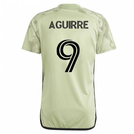 Kandiny Homme Maillot Dustin Aguirre #9 Vert Tenues Extérieur 2023/24 T-Shirt