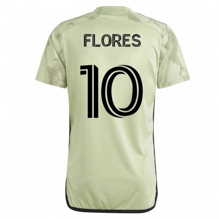 Kandiny Homme Maillot Leonardo Flores #10 Vert Tenues Extérieur 2023/24 T-Shirt