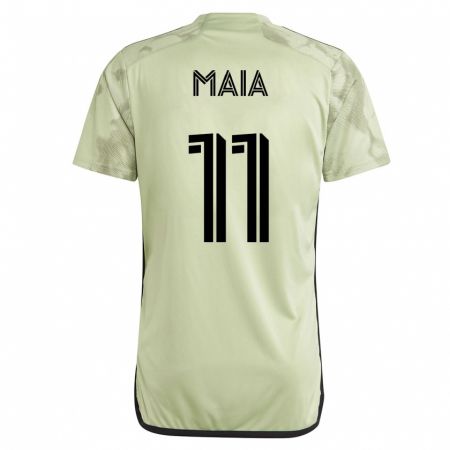 Kandiny Homme Maillot Matheus Maia #11 Vert Tenues Extérieur 2023/24 T-Shirt