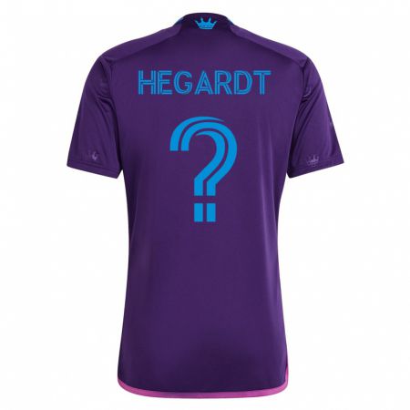 Kandiny Homme Maillot Chris Hegardt #0 Violet Tenues Extérieur 2023/24 T-Shirt