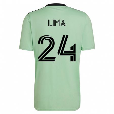 Kandiny Homme Maillot Nick Lima #24 Vert Clair Tenues Extérieur 2023/24 T-Shirt