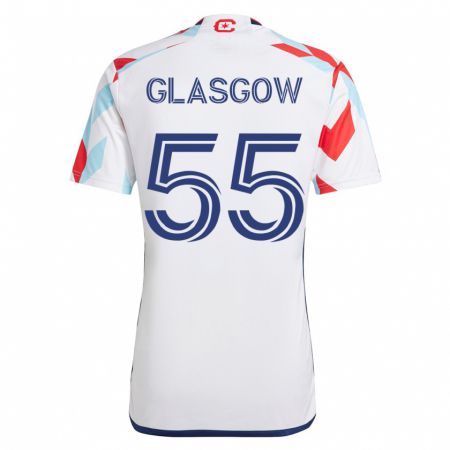 Kandiny Homme Maillot Omari Glasgow #55 Blanc Bleu Tenues Extérieur 2023/24 T-Shirt