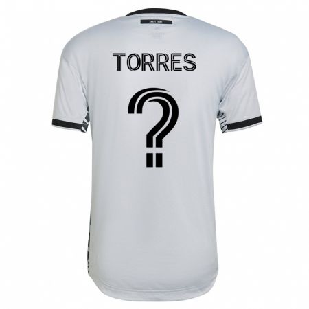 Kandiny Homme Maillot Jorge Torres #0 Blanc Tenues Extérieur 2023/24 T-Shirt