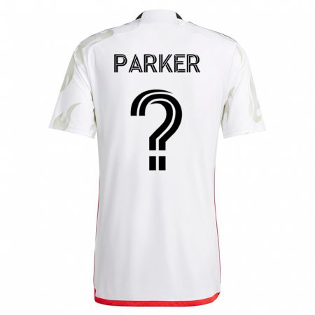 Kandiny Homme Maillot Isaiah Parker #0 Blanc Tenues Extérieur 2023/24 T-Shirt