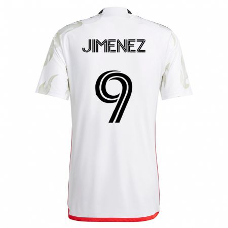 Kandiny Homme Maillot Jesús Jiménez #9 Blanc Tenues Extérieur 2023/24 T-Shirt