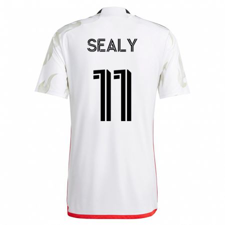 Kandiny Homme Maillot Dante Sealy #11 Blanc Tenues Extérieur 2023/24 T-Shirt