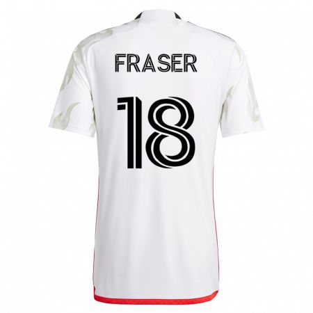 Kandiny Homme Maillot Liam Fraser #18 Blanc Tenues Extérieur 2023/24 T-Shirt
