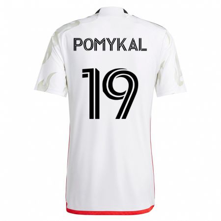 Kandiny Homme Maillot Paxton Pomykal #19 Blanc Tenues Extérieur 2023/24 T-Shirt