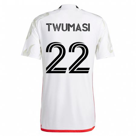 Kandiny Homme Maillot Ema Twumasi #22 Blanc Tenues Extérieur 2023/24 T-Shirt