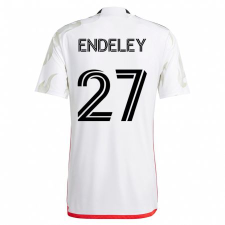 Kandiny Homme Maillot Herbert Endeley #27 Blanc Tenues Extérieur 2023/24 T-Shirt