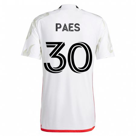 Kandiny Homme Maillot Maarten Paes #30 Blanc Tenues Extérieur 2023/24 T-Shirt
