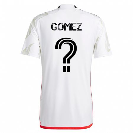 Kandiny Homme Maillot Victor Gomez #0 Blanc Tenues Extérieur 2023/24 T-Shirt