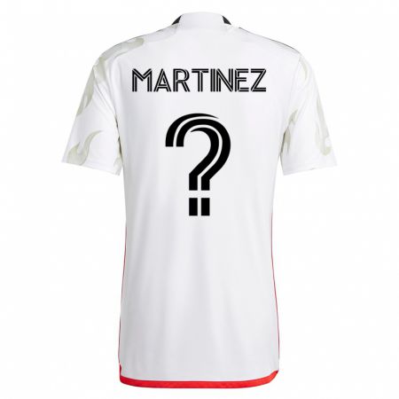 Kandiny Homme Maillot Jonathan Martinez #0 Blanc Tenues Extérieur 2023/24 T-Shirt