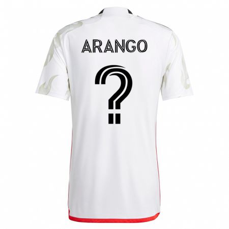 Kandiny Homme Maillot Nicolas Arango #0 Blanc Tenues Extérieur 2023/24 T-Shirt