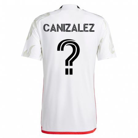 Kandiny Homme Maillot Henry Canizalez #0 Blanc Tenues Extérieur 2023/24 T-Shirt