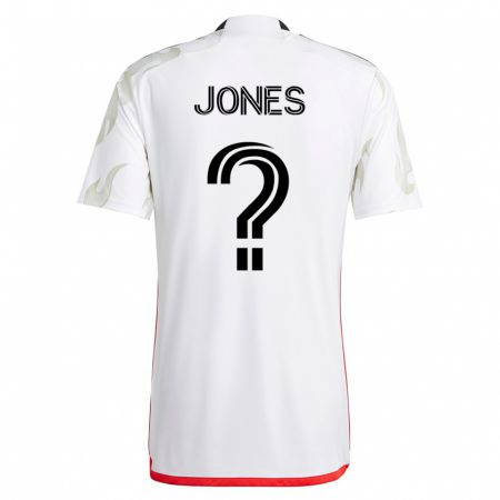 Kandiny Homme Maillot Jordan Jones #0 Blanc Tenues Extérieur 2023/24 T-Shirt