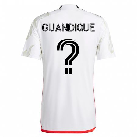 Kandiny Homme Maillot Josmar Guandique #0 Blanc Tenues Extérieur 2023/24 T-Shirt