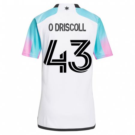 Kandiny Homme Maillot Rory O'driscoll #43 Blanc Tenues Extérieur 2023/24 T-Shirt