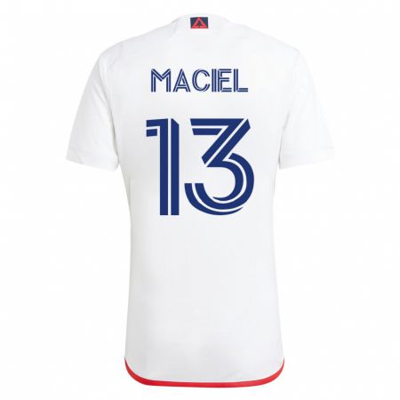 Kandiny Homme Maillot Maciel #13 Blanc Rouge Tenues Extérieur 2023/24 T-Shirt