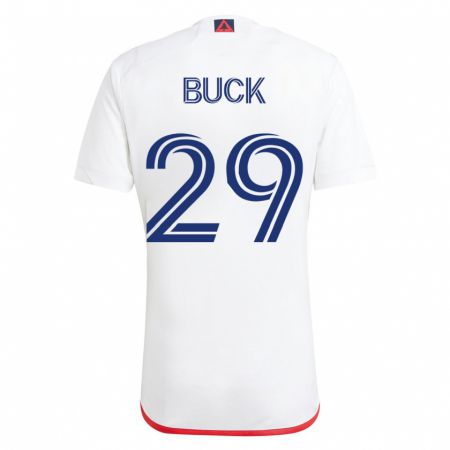 Kandiny Homme Maillot Noel Buck #29 Blanc Rouge Tenues Extérieur 2023/24 T-Shirt