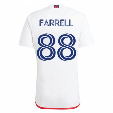 Kandiny Homme Maillot Andrew Farrell #88 Blanc Rouge Tenues Extérieur 2023/24 T-Shirt