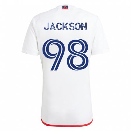 Kandiny Homme Maillot Jacob Jackson #98 Blanc Rouge Tenues Extérieur 2023/24 T-Shirt