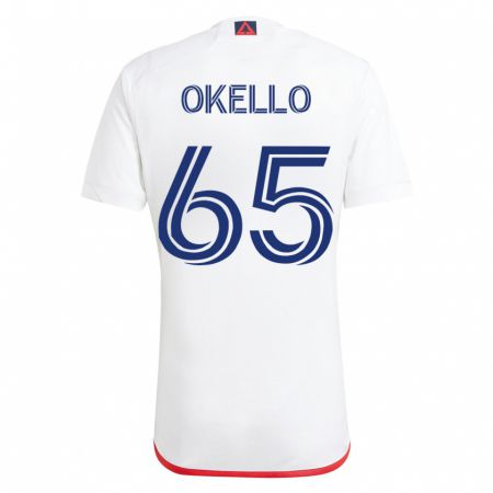 Kandiny Homme Maillot Noble Okello #65 Blanc Rouge Tenues Extérieur 2023/24 T-Shirt