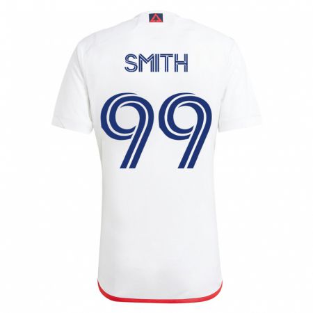 Kandiny Homme Maillot Jordan Adebayo-Smith #99 Blanc Rouge Tenues Extérieur 2023/24 T-Shirt