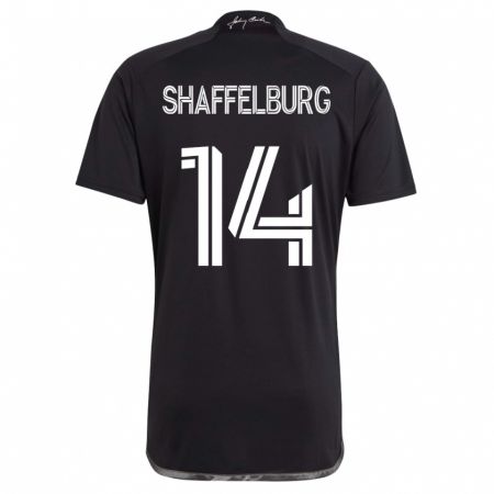 Kandiny Homme Maillot Jacob Shaffelburg #14 Noir Tenues Extérieur 2023/24 T-Shirt
