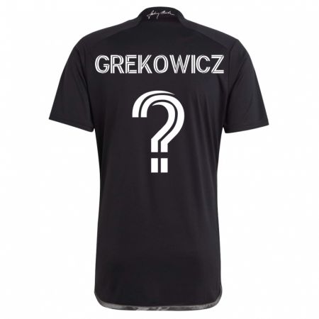 Kandiny Homme Maillot Jacob Grekowicz #0 Noir Tenues Extérieur 2023/24 T-Shirt