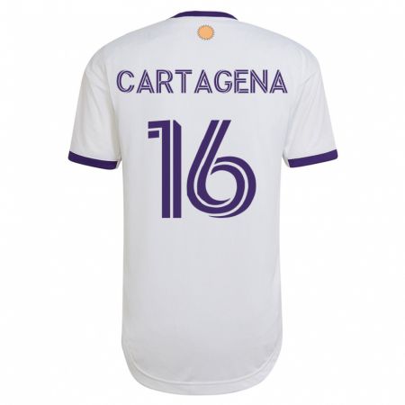 Kandiny Homme Maillot Wilder Cartagena #16 Blanc Tenues Extérieur 2023/24 T-Shirt