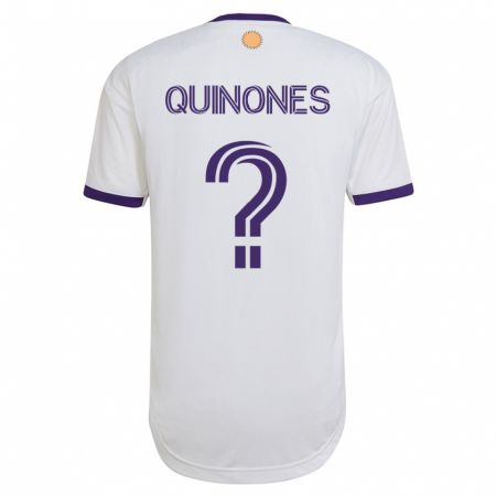 Kandiny Homme Maillot Lucas Quiñones #0 Blanc Tenues Extérieur 2023/24 T-Shirt