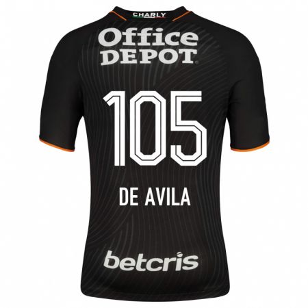 Kandiny Homme Maillot José De Ávila #105 Noir Tenues Extérieur 2023/24 T-Shirt