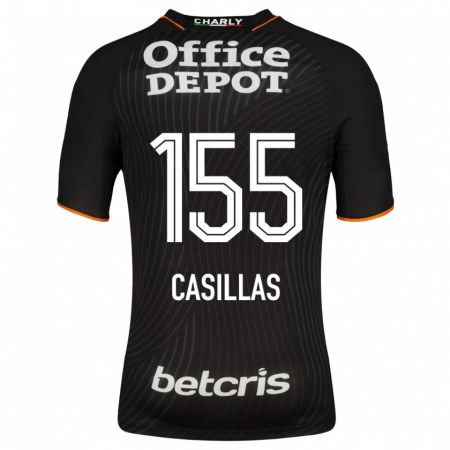 Kandiny Homme Maillot Johan Casillas #155 Noir Tenues Extérieur 2023/24 T-Shirt