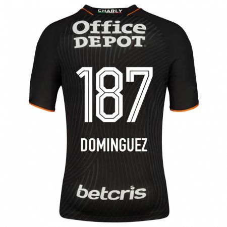 Kandiny Homme Maillot Alexéi Domínguez #187 Noir Tenues Extérieur 2023/24 T-Shirt